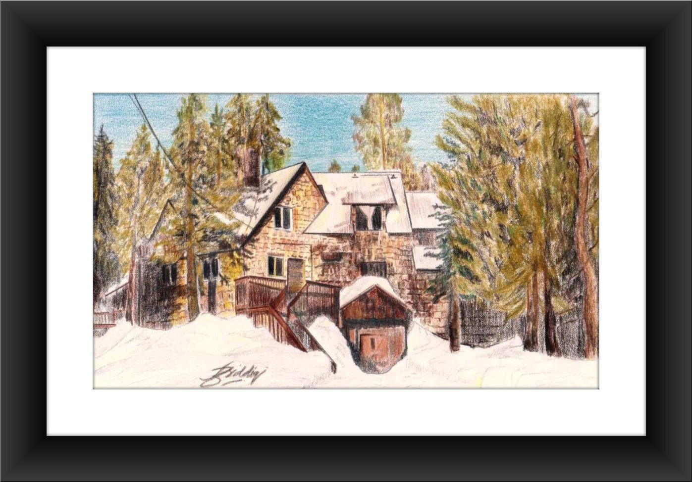 Clair Tappan Lodge — Color Pencil, for Sierra Club